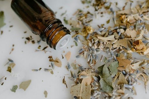 A bottle of pure essential oil for wellness.
