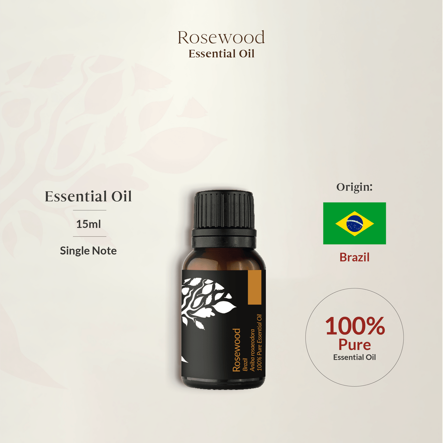 Rosewood Essential Oil 15ml (Expiry : SEPT 2026)
