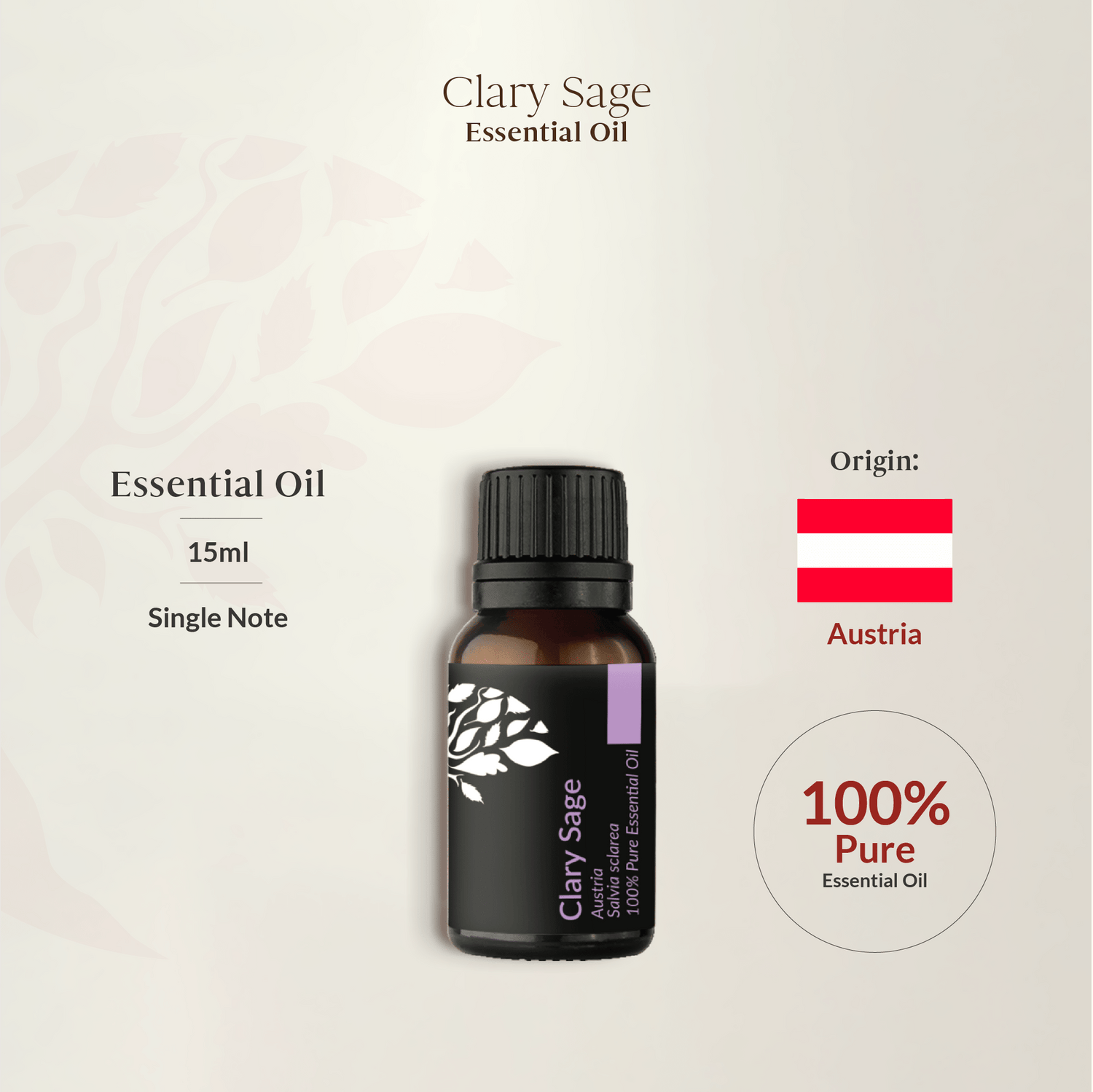 Clary Sage Essential Oil 15ml
