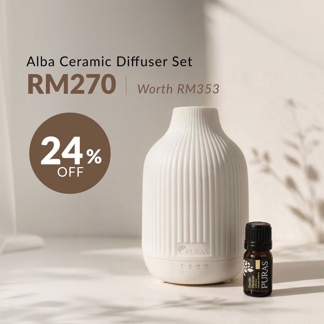 Alba Ceramic Diffuser Set - Cordless Ultrasonic Diffuser